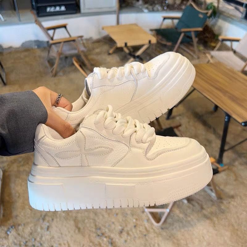 Dicken sohlen weiß für frauen im frühjahr neue stil kleine und kurze spitze up Koreanische version casual student_voghion.com