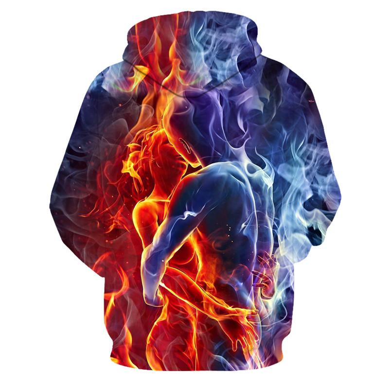 2020 Nuovo colorato Flame Hoodie 3d Felpa Uomo/Donna Con Cappuccio Autunno E Inverno Cappotto Uomo Abbigliamento Divertente Giacca Nera_voghion.com