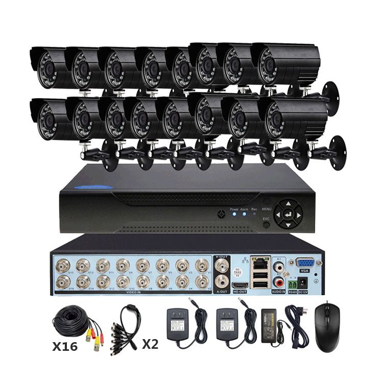 HD Nachtzicht AHD DVR Kit Bekabelde Set Surveillance Recorder Waterdichte Bullet Camera_voghion.com