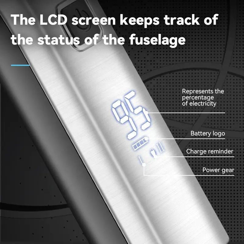 Mașină de tuns Kemei Km-6050 multifuncțională cu încărcare USB, zgomot redus, tăiere rapidă personală, design nou, afișaj digital_voghion.com
