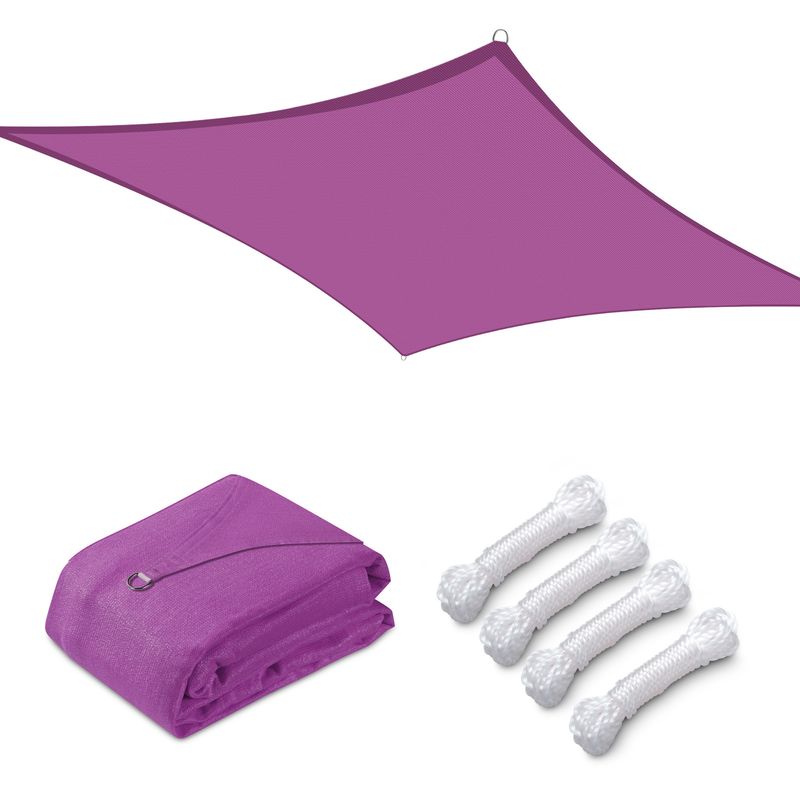 13'x10' Rectangle Sun Shade Sail/Red Purple_voghion.com