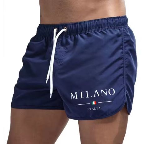 Men's Quick-Dry Swim Shorts With City Print - Lightweight Beach Shorts For Swimming, Jogging & Casual Wear - Summer Outdoor Active Shorts_voghion.com