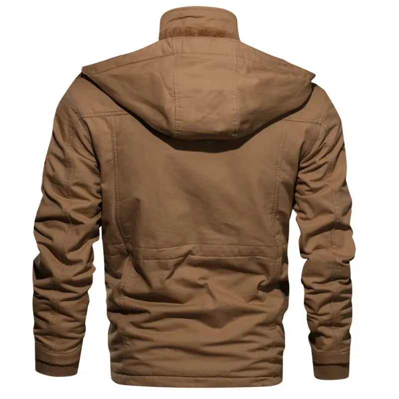 Militära vinterjackor för män Jackor med flera fickor Casual Cargo-jackor av hög kvalitet Vinterjackor i bomull för män Varma Parkas Storlek 6XL_voghion.com
