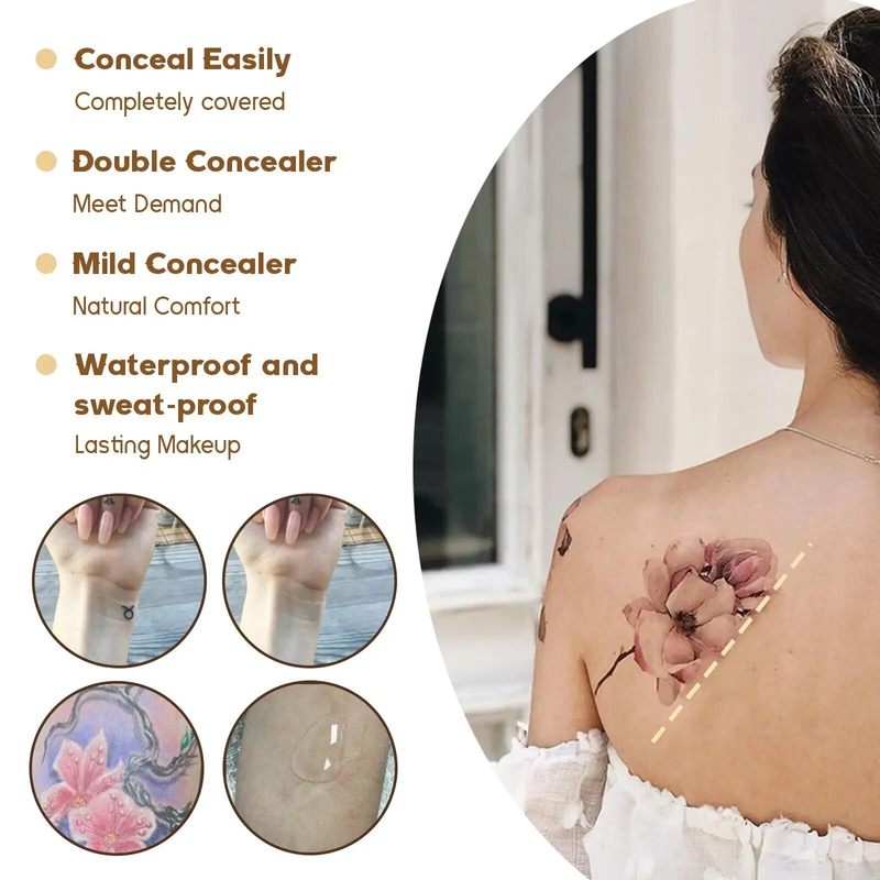 Concealer Foundation Cream Makeup Base Professional Full Coverage Freckles Cover Acne Spots and Dark Circles Facial Makeup_voghion.com