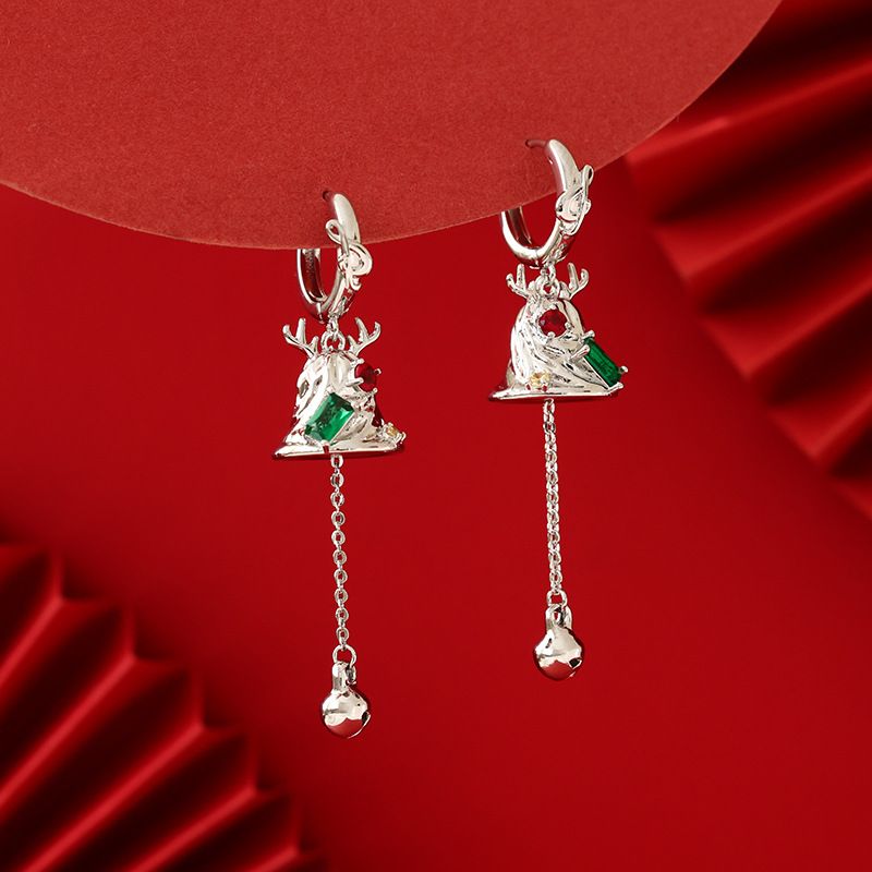 Boucles d'oreilles en forme de cloche d'automne et d'hiver 2024 Nouveau style Tempérament personnalisé Atmosphère simple Boucle d'oreille polyvalente_voghion.com