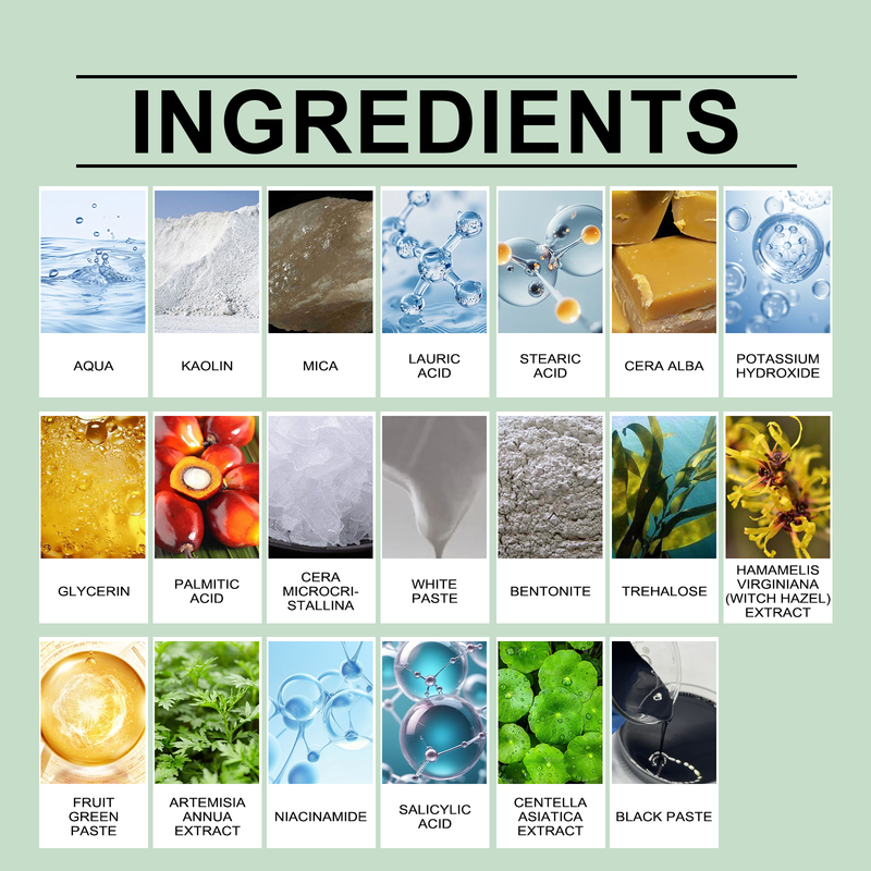 EELHOE Mugwort Removing Blackhead Cleansing Mud Mask Deeply Hydrates And Cleanses Pores, Brightens And Moisturizes Blackhead Removing Mud Mask_voghion.com