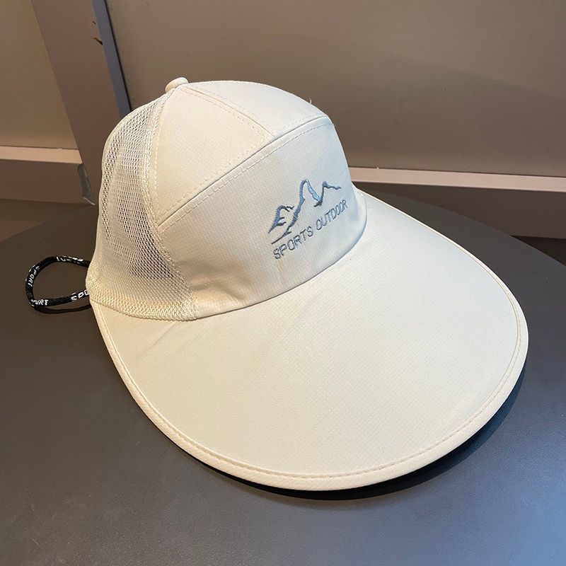 Zonneschermhoed heren zomer grote rand outdoor vissen zonnebrandcrème hoed grote hoofd portemonnee mesh ademende eend tong zonnehoed_voghion.com
