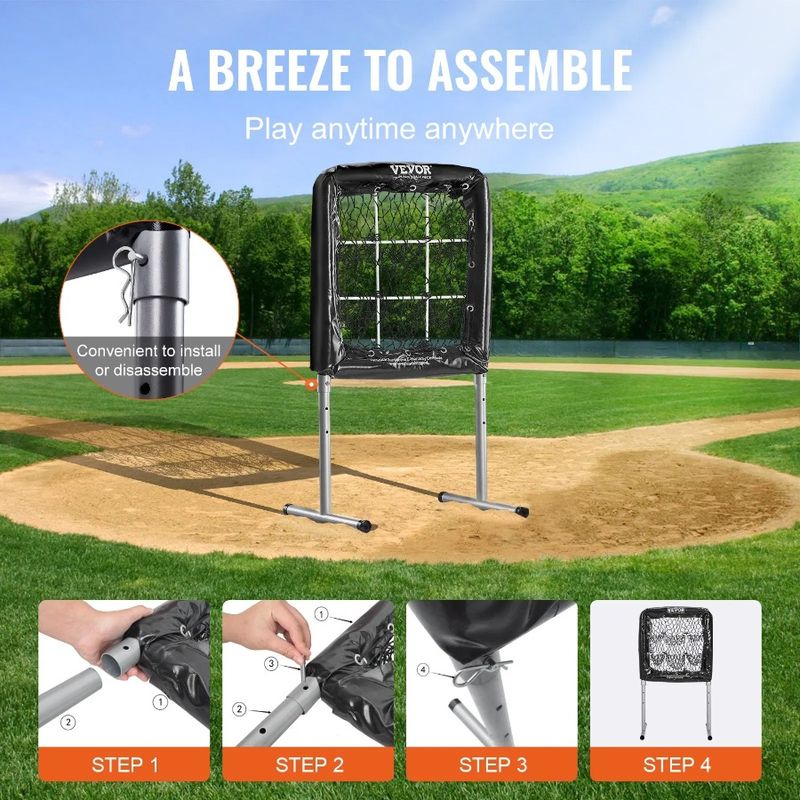 Heavy Equipment Net, Softball Training Tr Hitting Height Pitching Duty Hole 28x27 Adjustable Baseball Baseball 9 Practice, For_voghion.com
