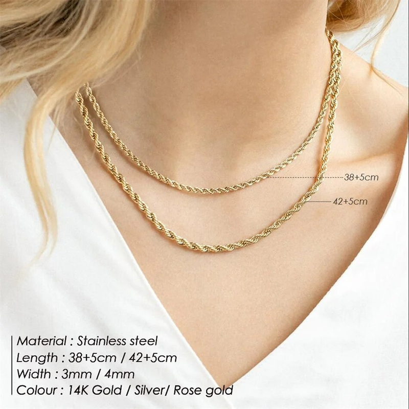 2025 Nouveautés eManco Collier Empilable Plusieurs Femmes Minces 316 Chaîne En Acier Inoxydable Bijoux_voghion.com