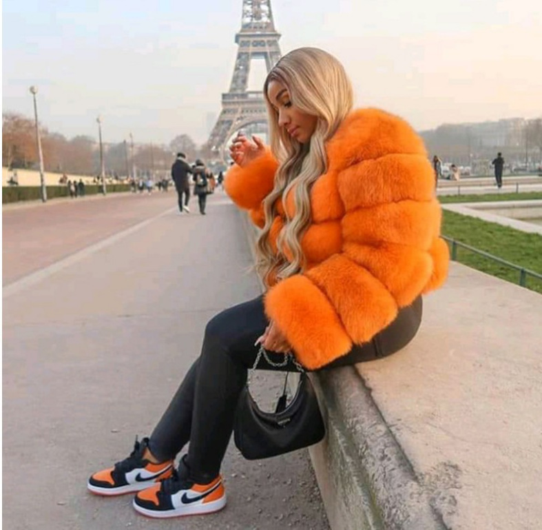 Women's Clothing autumn and winter new fur coat women's fur coat fox fur splicing ready_voghion.com