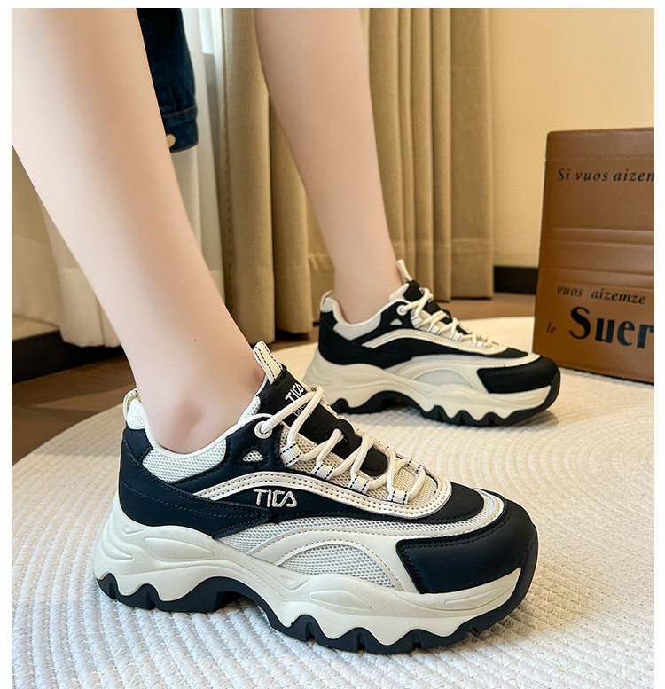 Daddy Shoes Damen 2023 Frühjahr Neue Retro-Sportschuhe Ins Trendy All-Match Dicker Boden Erhöhte Atmungsaktivität Damenschuhe_voghion.com