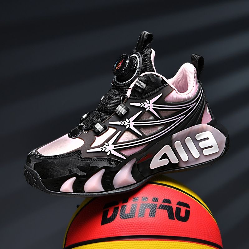 -Lightweight Synthetic Leather, Children's New Spring And Autumn Leather Anti Slip Sports Basketball Shoes, Men's Shoes_voghion.com