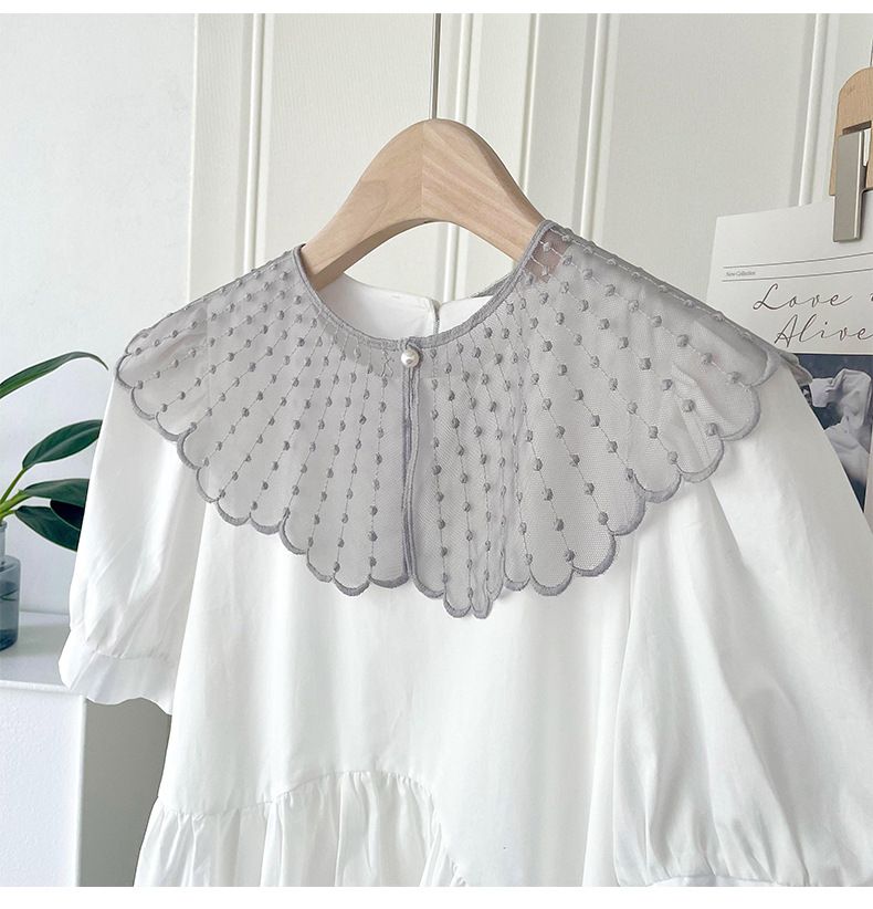 2025 Neie Spitzenbroderie Perlschal Frae Fréijoers-Summerkleed Dekoratioun Hals Schëller Hohl_voghion.com