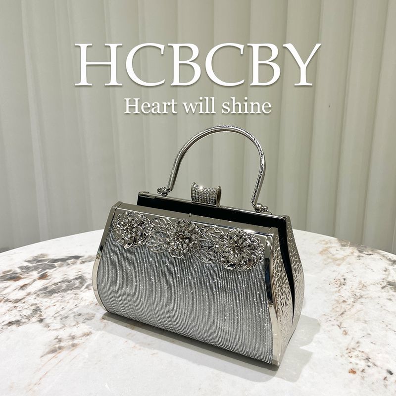 Borsa da sera di lusso con glitter argento - Elegante borsa da donna per matrimoni ed eventi formali_voghion.com