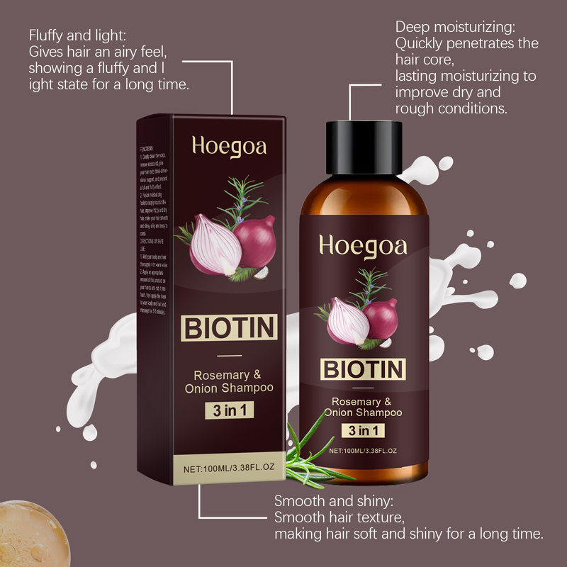 3-in-1-Shampoo Verbessert die Haarfestigkeit Reguliert den Ölhaushalt Stärkt die Haarwurzeln Glänzendes Haar Erfrischt tiefenwirksam Feuchtigkeitsspendendes Shampoo_voghion.com