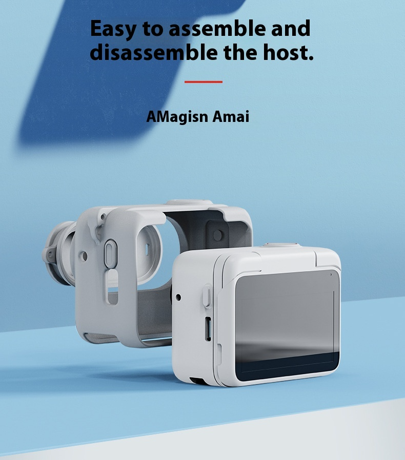 aMagins Insta360 GO3S/GO3 Thumb Camera Silicone Lens Protective Case - Soft Silicone Cover For GO3 Action Camera_voghion.com