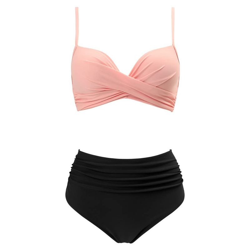 bikini Multicolor Leopard Print High Waist Tight Sexy Bikini_voghion.com