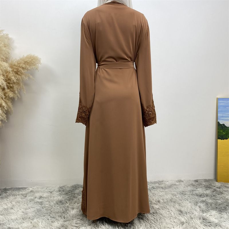 Faslı Kadın Kaftanı Yeni Türkiye İşlemeli Kaftan İslami Tesettür Tesettür Elbise Etek Ucu Manşet Aplike Ramazan Abaya Müslüman Dubai_voghion.com