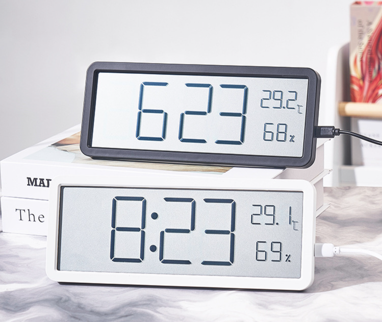 INS Einfache Große Bildschirm Wohnzimmer Wand Temperatur Und Feuchtigkeit Kreative Moderne Uhr Kann Aufgehängt Werden Oder Stehen YD106_voghion.com