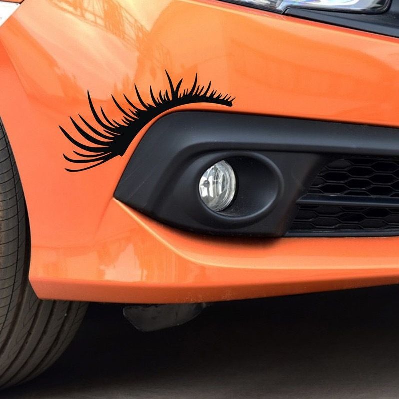Car sexy eyelashes car decoration reflective personality sticker, headlight eyebrow sticker_voghion.com