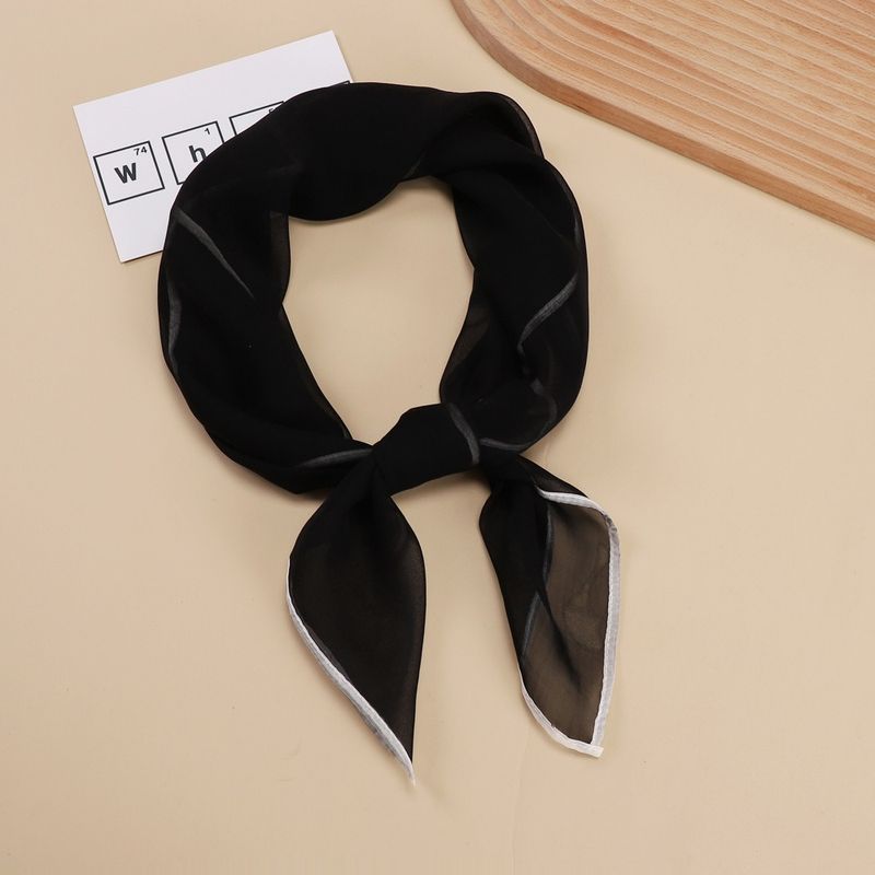 Einfarbiger, 70 cm kleiner, quadratischer, atmungsaktiver und schweißabsorbierender, künstlerischer Temperamentschal für einfache, professionelle Damen_voghion.com