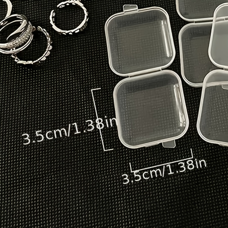 Boîte de rangement en plastique transparent avec couvercle pour bijoux, boucles d'oreilles et colliers, 20/40 pièces - Organisez et protégez vos objets de valeur_voghion.com