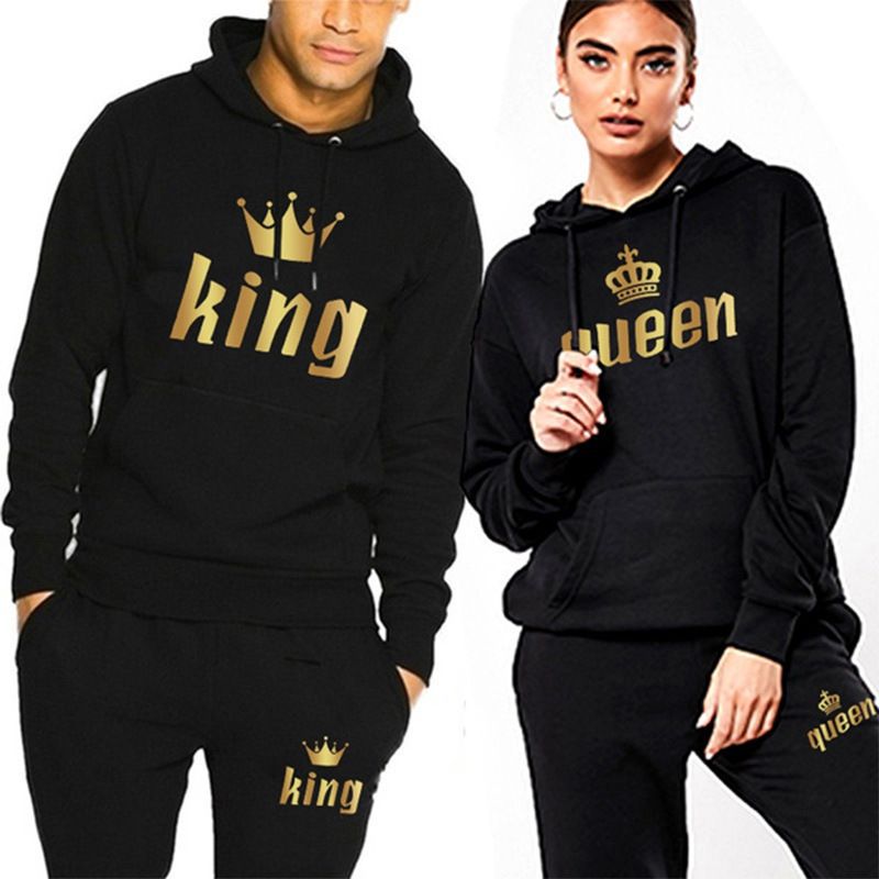 Unisex Fleece Trainingsanzug Set – Paar passender Hoodie & Jogginghose (S-4XL) | Warme Wintersportbekleidung_voghion.com