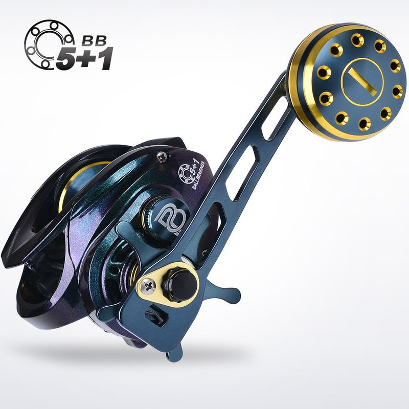 Mulinello con piastra in ferro per pesca in mare aperto da 12 kg, con esca larga, goccia d'acqua, linea profonda, lancio lungo e lento, con attacco a tazza_voghion.com