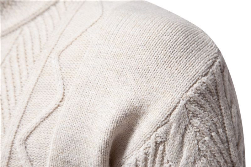 Herrenbekleidung Neuer Außenhandel Grenzüberschreitender Herren-Rundhalspullover mit farblich passendem Retro-Twisted-Flower-Herbst- und Winter-warmer Strickpullover_voghion.com