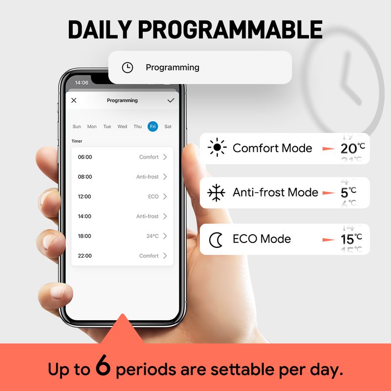 Termostato inteligente Beok Tuya Zigbee para radiador, termostato programable para calefacción con Alexa y Google Home._voghion.com