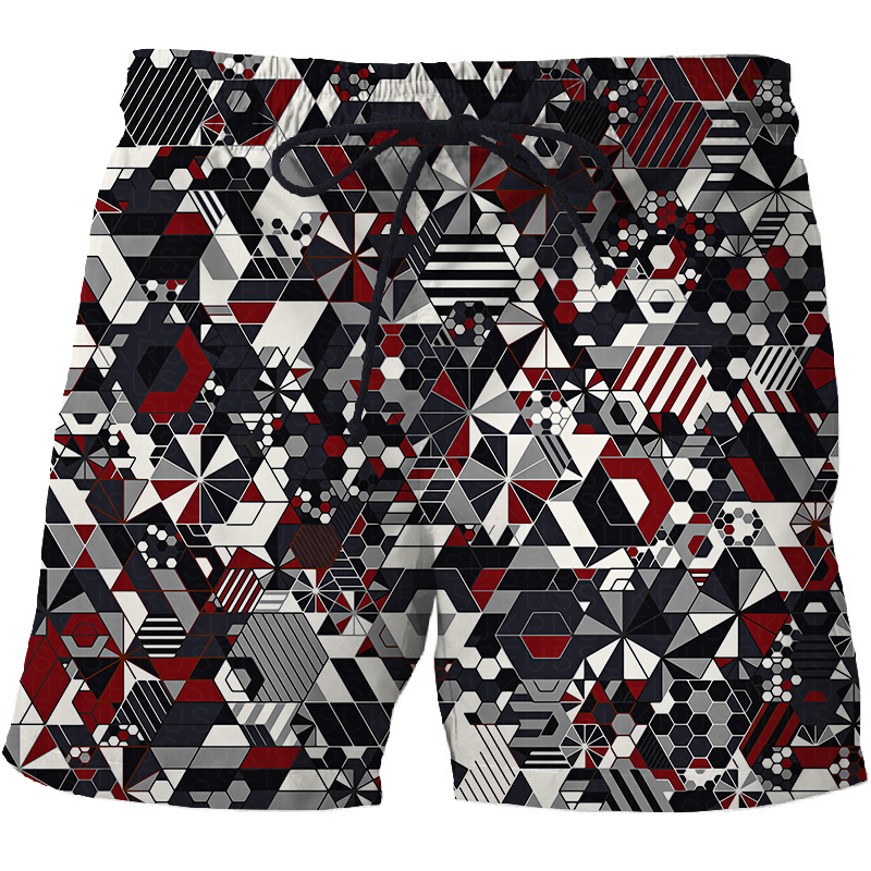 3D-Shorts, Sommer, neue, schnell trocknende Strand-Badeshorts, Herren-Hip-Hop-Shorts, Strandbekleidung_voghion.com