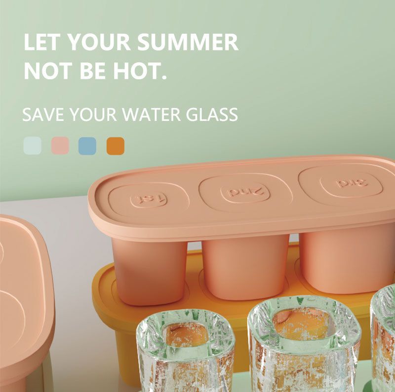 Ice Tray Mold 4 Grid Silicone Easy To Release Water Cup Ice Mold Ice Tray_voghion.com