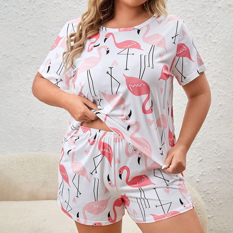 Underwear & Sleepwears Supply Of Thin For Women Summer New Loose T Shirt Shorts Plus Fat Large Size Home Clothes Suit_voghion.com