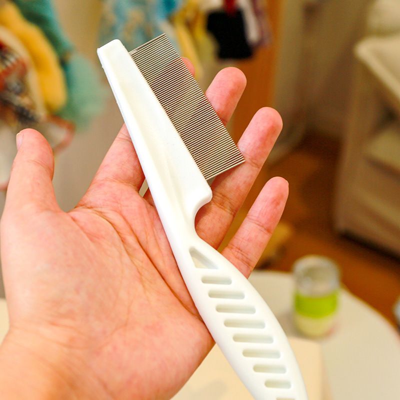 Cat Fine Tooth Pet Straight Dog Special Steel Lice Comb Flea Removal_voghion.com