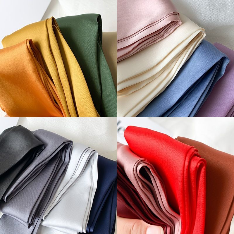 New Super Long Solid Color Narrow Long Silk Scarf, Versatile Small Scarf, Decorative Head Scarf_voghion.com