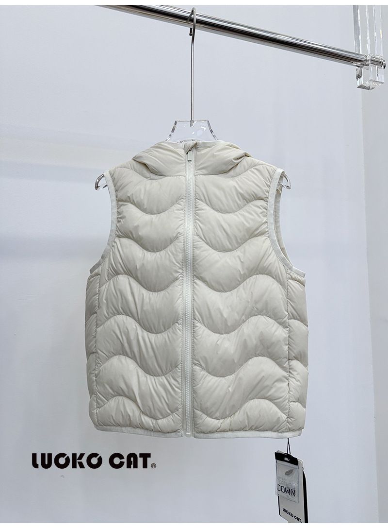Gilet en duvet léger pour enfants, vêtements d'automne 2025, garçons et filles, bébés et petits enfants, gilet à capuche, vêtements d'extérieur_voghion.com