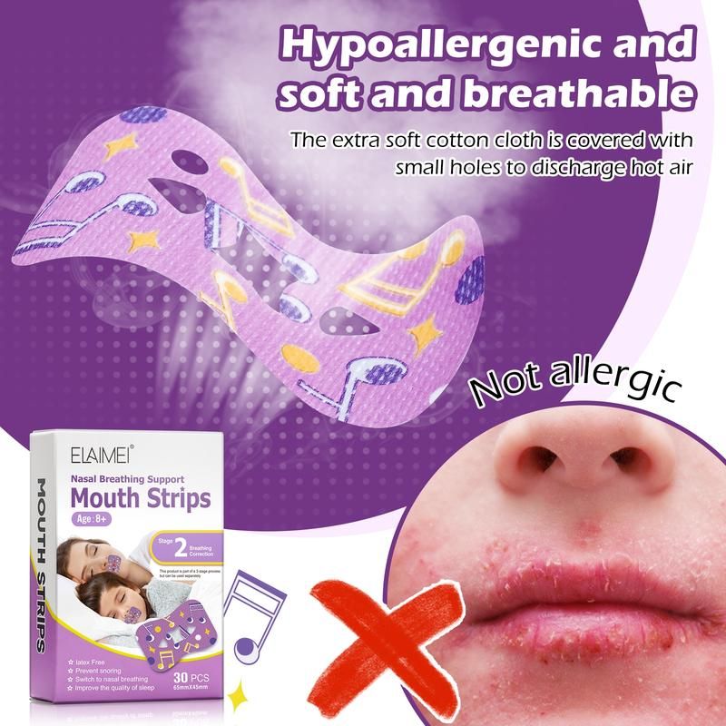 Plaster na usta do oddychania w czasie snu, 2 opakowania pasków na usta, zapobiega chrapaniu, ślinieniu się i mówieniu przez sen, odpowiedni dla dorosłych i dzieci_voghion.com