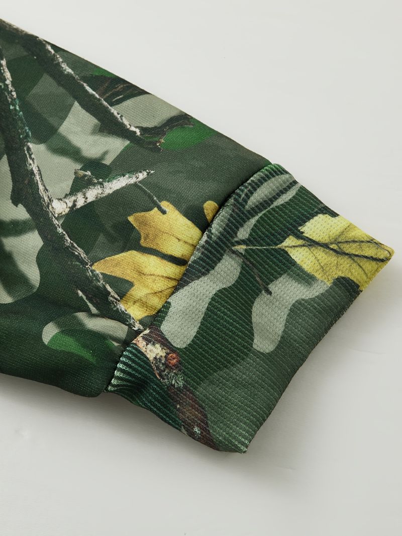 Men's Clothing Fashion Hooded Sweatshirt Suit Camouflage Full Body Printing_voghion.com