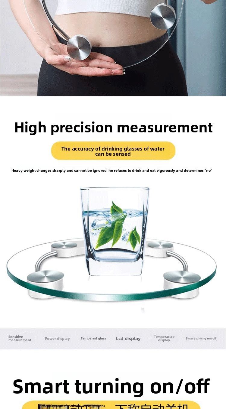 High-Precision Rechargeable Home Accurate Adult Weight Loss Smart Body Fat Student Health Electronic Scale Female_voghion.com