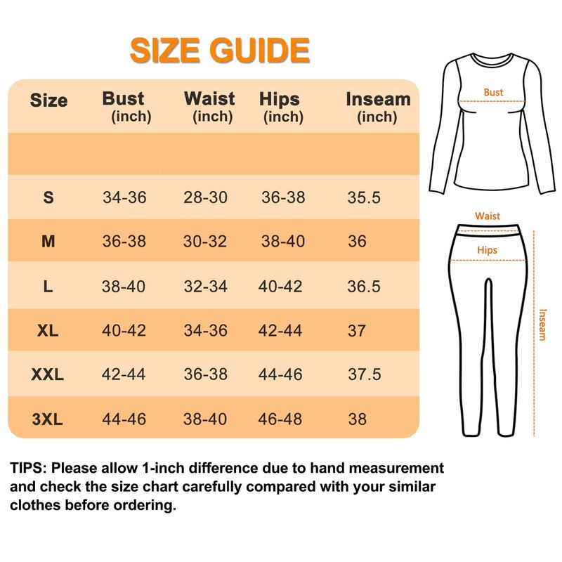 Conjunto de roupa íntima térmica feminina com forro de lã - Top e calça de camada de base para aquecimento de inverno - Macio e respirável - Preto (P/M/G/GG)_voghion.com