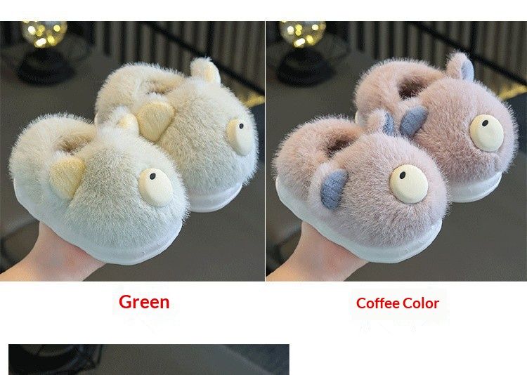 ToyPulse Baby 1-3 Jahre Kleinkinder Hausschuhe aus Baumwolle mit weicher Sohle, rutschfest, geschlossener Ferse, Winterstil, 175_voghion.com