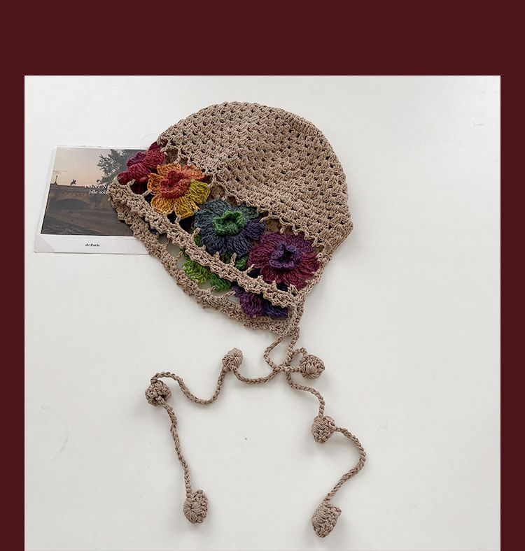 Bonnet en tricot ajouré pour femme, modèle de cache-oreilles au crochet, pull en tricot_voghion.com