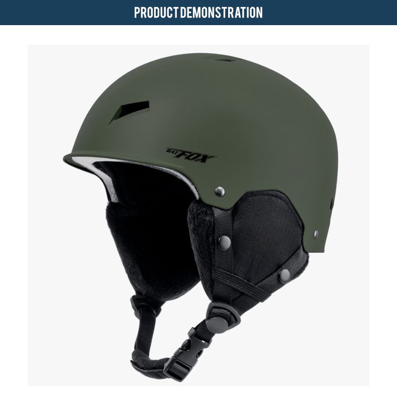 BATFOX Unisex Ski Helmet For Adults - Lightweight ABS Shell With EPS Foam Liner, Warm & Comfortable Snowboarding Helmet For Men & Women_voghion.com