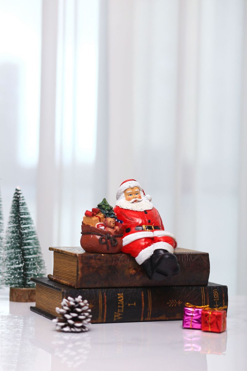 Tableside Santa Claus Doll, European Style Home Desktop Decoration Ornament With Decorative Resin Craft_voghion.com