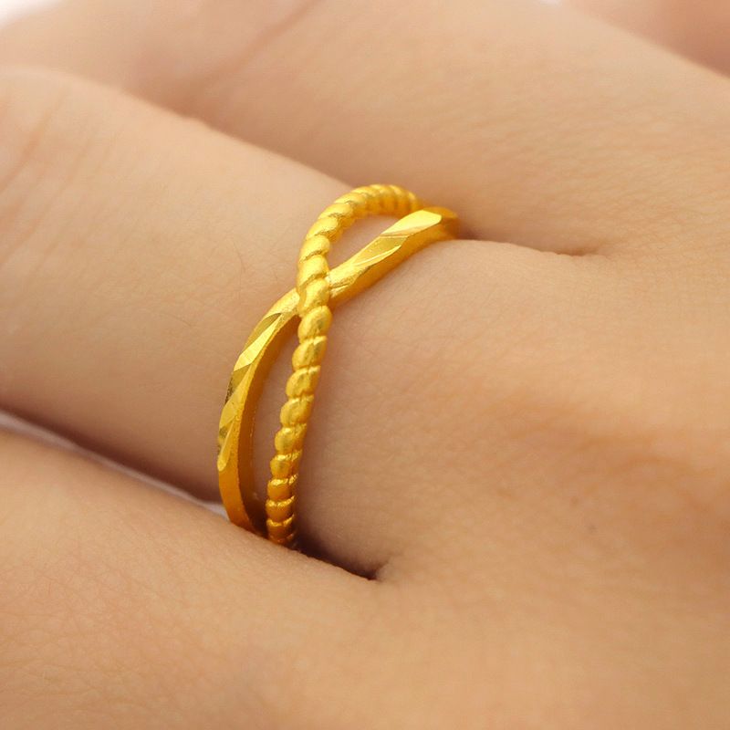 Vietnamese Sand Gold Women, Plated In Monotonous Color, With An Open Mouth Ring That Remains Colorfast For A Long Time._voghion.com
