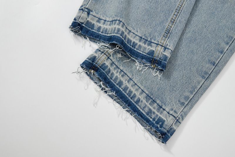Erkek Giyim Kesim Yıkama Ve İmha Rahat Bol Kot Temiz Fit Vibe Stil_voghion.com