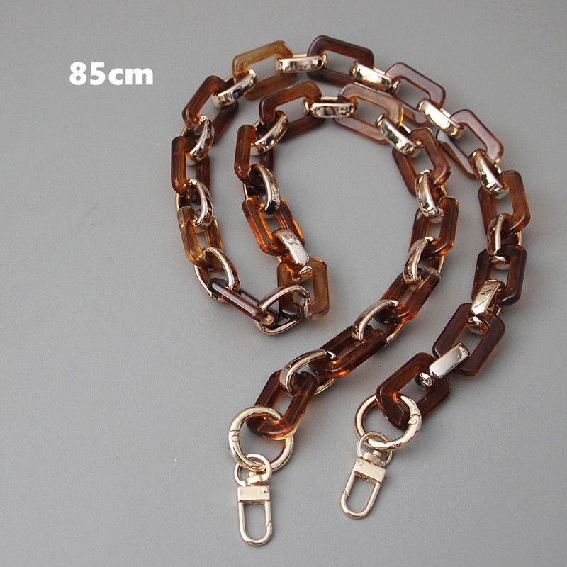 Tracolla da donna in resina colorata vintage acrilica barocca con catena spessa staccabile, realizzata a mano_voghion.com