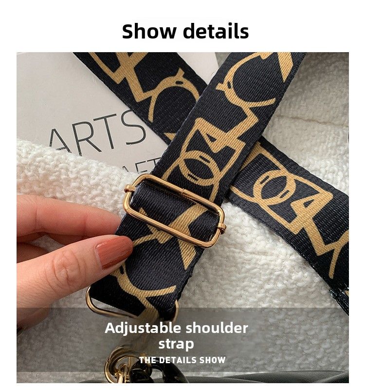 Casual Shoulder Small Square Bag Wide Shoulder Strap Messenger Bag Handbag_voghion.com