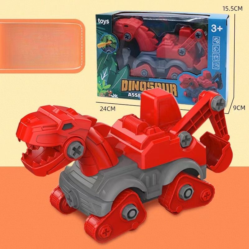 Vendita calda Tiktok Smontaggio Dinosauro Giocattolo Fai da Te Assemblaggio Ingegneria Veicolo Bambini Uomini Intellettualmente Stallo Giocattoli_voghion.com
