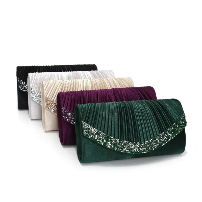 Borse da sera da donna con design a busta glitterata, borse a tracolla in raso, borse da ballo, banchetti, 250614_voghion.com